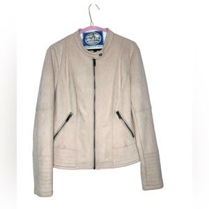 LA Coalition faux suede jacket Sz M Blush pink